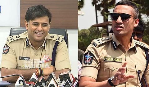 Former Vijayawada Commissioner Kanthi Rana Tata and Deputy Commissioner Vishal Gunni