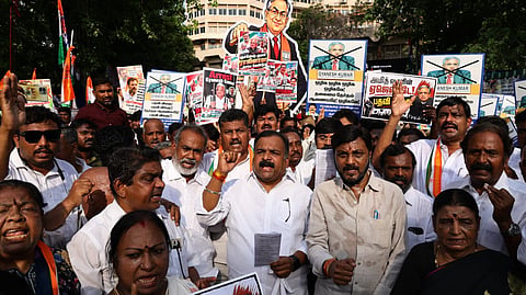 Congress holds nationwide protests demanding CEC Gyanesh Kumar’s resignation