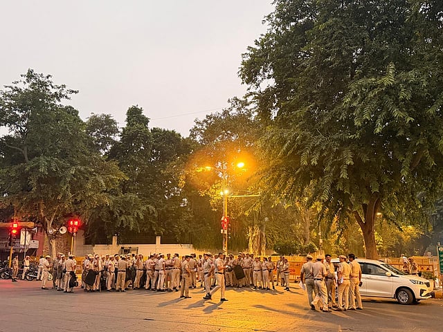 On the morning of October 10, the area around Jantar Mantar had become a police fortress