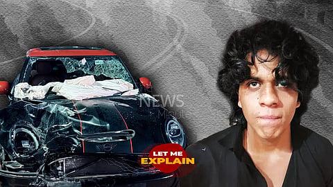 Suhail and his crashed Mini Copper