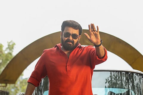 Mohanlal in still from Aaraattu
