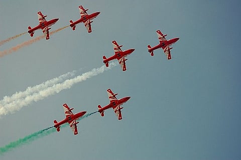 Surya Kirans in the sky