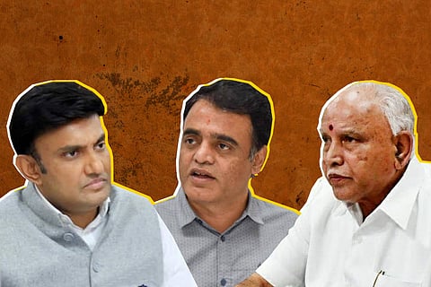 K Sudhakar, Ashwath Narayan and Yediyurappa