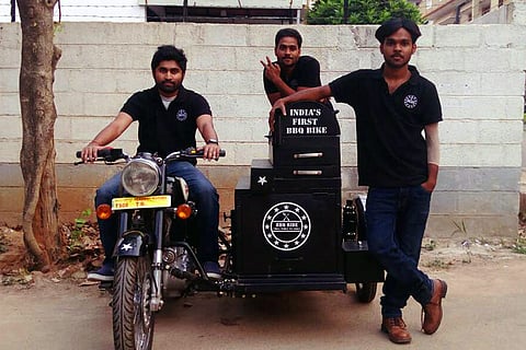  Bikes and barbecue: Meet the Bengaluru men grilling burgers on Royal Enfields