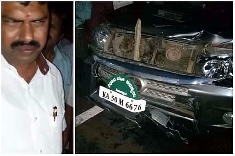 Yeddyurappa's son and MLA BY Raghavendra's car rams into pedestrian, kills him