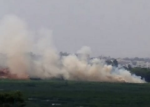 After toxic foam clouds, Bellandur Lake catches fire for second time