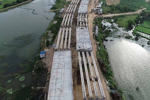 The Bengaluru-Mysuru corridor under construction