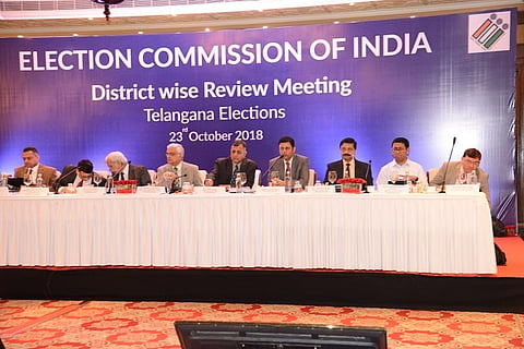 Telangana polls: CEC reviews law and order preparations with senior police officials