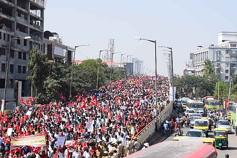 Underpaid and fed up, women who keep govt’s welfare schemes running protest in Bengaluru