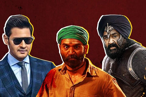Actor Mahesh Babu from 'Maharshi', Dhanush from 'Asuran' and Mohanlal from 'Marakkar Arabikadalinte Simham'.