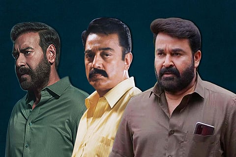 Mohanlal, Kamal Haasan, and Ajay Devgan