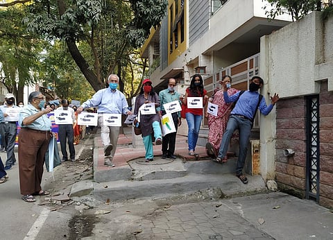 Footpath in Bengaluru, Sheshadripuram