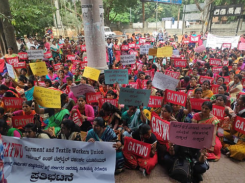 A fight for minimum wages: K'taka garment workers rekindle 18-month protest