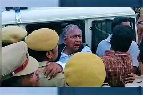 Congress leaders detained in Hyderabad after attempting to erect Ambedkar statue