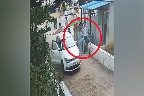 Hyderabad woman thrashes watchman