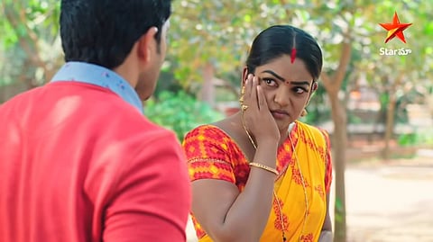 A still from Telugu TV serial Karthikadeepam