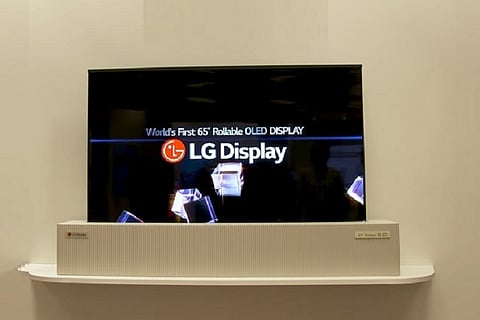 LG may soon sell big-screen TVs that roll up like posters