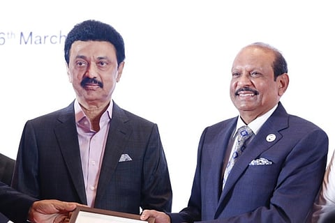 Tamil Nadu CM MK Stalin and Lulu Group chairman MA Yusuf Ali