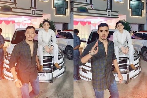 Telangana Home Min faces flak after grandson's TikTok video sitting on official vehicle