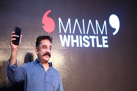 After much-delay Kamal Haasan launches ‘Maiam Whistle’ app