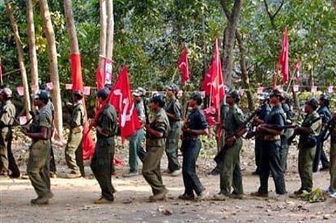 Maoists parade