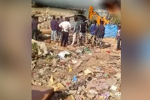 Residents watch helplessly as Bengaluru hutments razed due to pvt land dispute