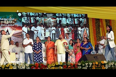 Video: Watch Andhra CM Naidu play badminton with P V Sindhu 