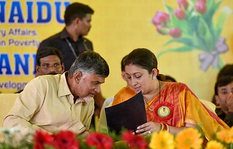 Smriti Irani lays foundation for NIT in AP, Rs 3,030 crore for state higher education