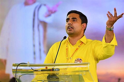 Nara Lokesh files Rs 75 crore defamation suit against Sakshi publications 