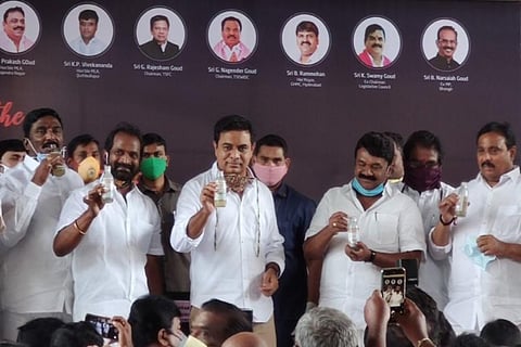 Foundation stone laid for Neera Cafe at Necklace road.