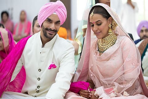 In pics: Actor-model Neha Dhupia marries ‘Pink’ star Angad Bedi