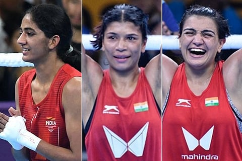 Nitu Ghanghas, Nikhat Zareen, Lovlina Borgohain