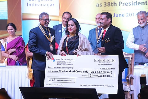 Bengaluru-based realtor donates Rs 100 crore to Rotary International community fund