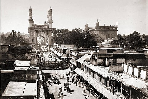 A photo of Charminar from the 1800s