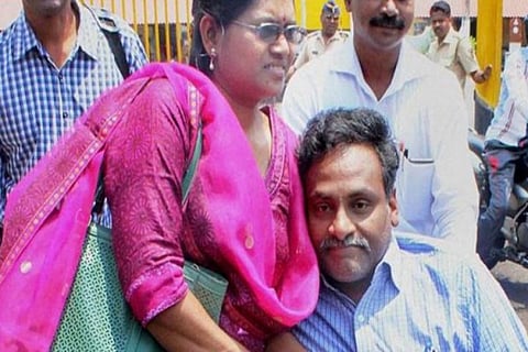 Prof Saibaba and his wife Vasantha