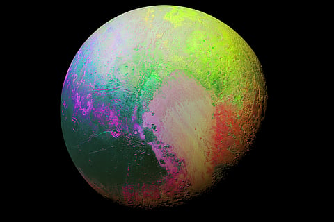 NASA releases 'false colour image' of Pluto, and it is trippy