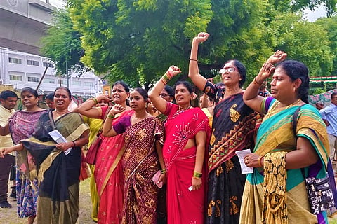 ‘Are we criminals?’: Women conductors pour out anger at KCR amidst TSRTC strike