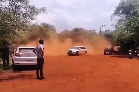 Group of youth create havoc with racing, stunts in Hyderabad's Ananthagiri Hills