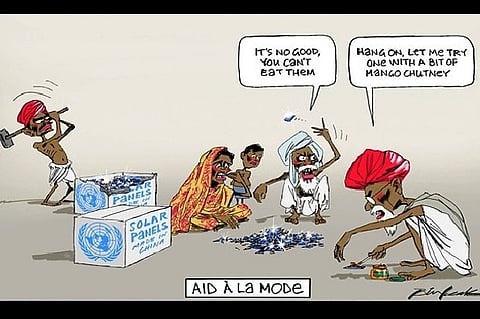 Racist? International outrage over Australian cartoon showing Indians eating solar panels