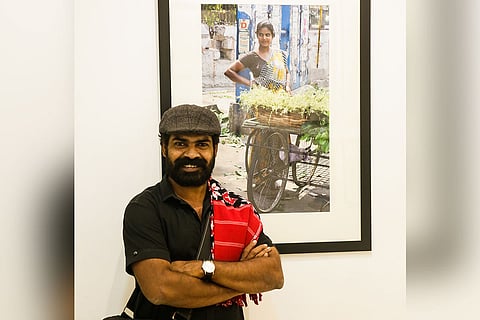 Ramesh Babu Kandukuri at his Samanyashaastram gallery in Hyderabad