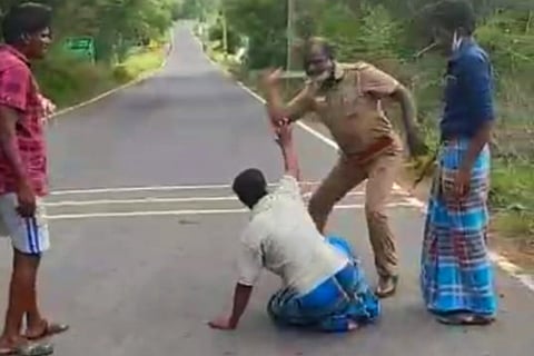 Police brutality on 47-year-old Murugesan in Salem