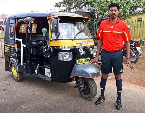 He's an auto-driver, also one of India's six FIFA certified referees 