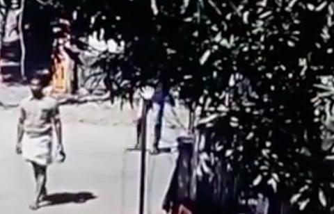 CCTV footage confirms RSS worker threw bomb at Nedumangad police station in Kerala 