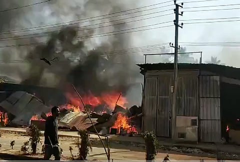 Fire breaks out at furniture store in Bengaluru, goods worth lakhs destroyed