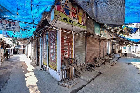 Shops shut during lockdown