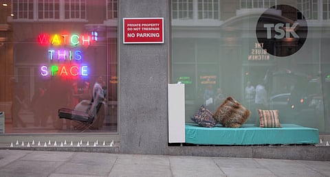 Watch: Group of artists turn 'spiky' concrete floor into cosy bedroom for the homeless