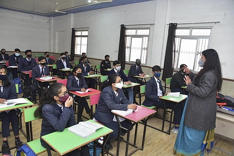 Students in a classroom