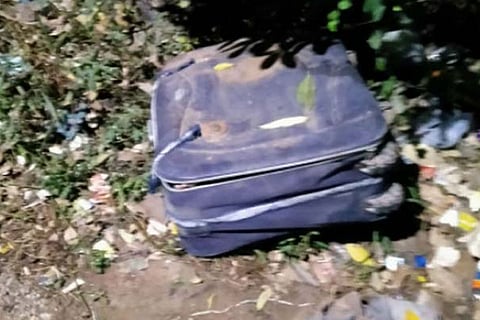 Abandoned briefcase