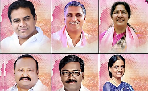 KCR inducts 6 ministers including 2 women: Harish Rao gets Finance, KTR retains IT