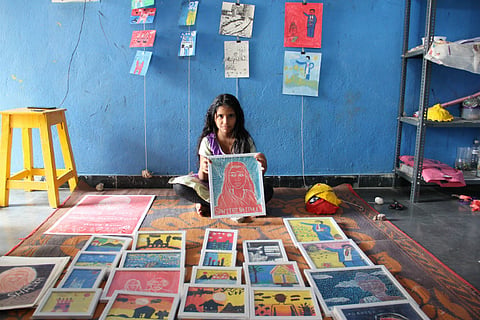 Inspired by Savitribai Phule, Hyd teacher educates underprivileged kids with art